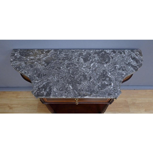 Late 18th Century Louis XVI Mahogany and Marble Console Table For Sale - Image 5 of 18