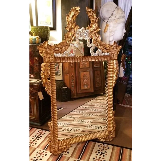 Victorian 1980s Gold and Silver Carved Mirror - Dauphine by Harrison & Gil For Sale - Image 3 of 8