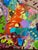 Abstract Serg Graff "Orange Dog" Abstract Painting Acrylic on Canvas Framed Art, Coa For Sale - Image 3 of 11