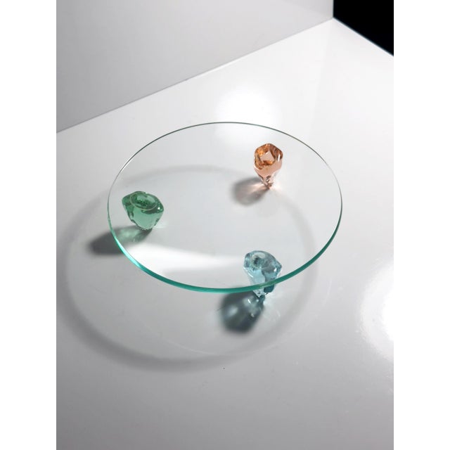 Postmodern Murano Glass Serving Plate, 1990s, in Flawless conditions. Designed 1990 to 1999