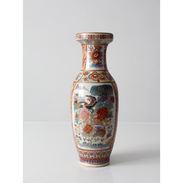Mid 20th Century Vintage Chinese Famille Rose Style Porcelain Vase For Sale - Image 5 of 11