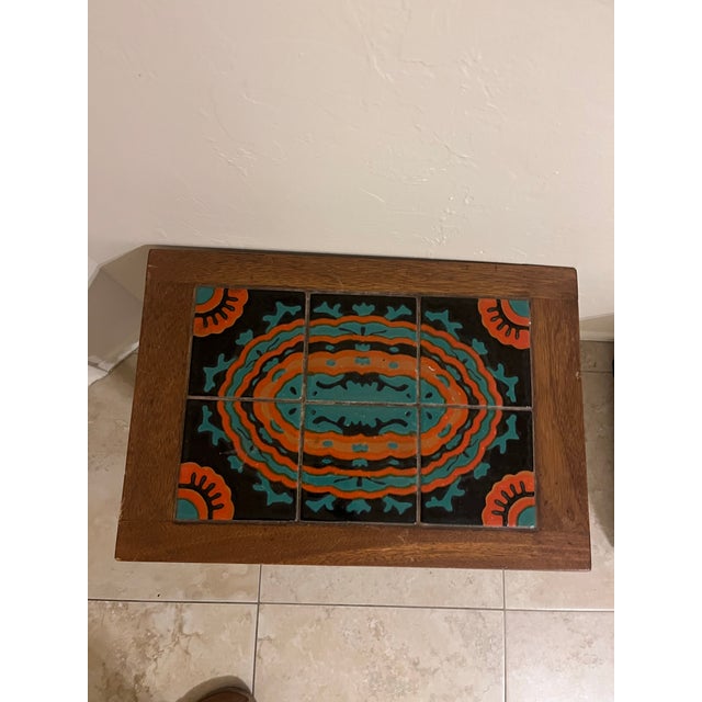 Vintage 1930s Taylor Tilery California Tile-Top Side Table For Sale In Phoenix - Image 6 of 12