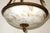 Brass Pendant Light with Marbled Glass Shade, 1950s For Sale - Image 6 of 9