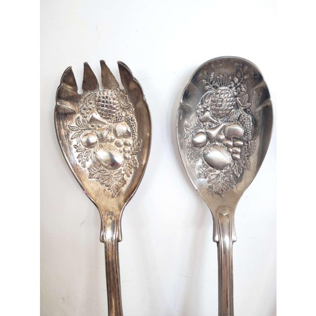 Italian Silver-Plated Serving Cutlery, 1920s, Set of 4 For Sale - Image 3 of 10