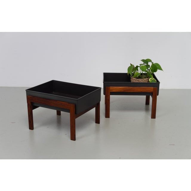 Danish Mid-Century Rosewood Planters, 1960s. Set of 2. Iconic pair of Scandinavian Mid-Century Modern planters made in...