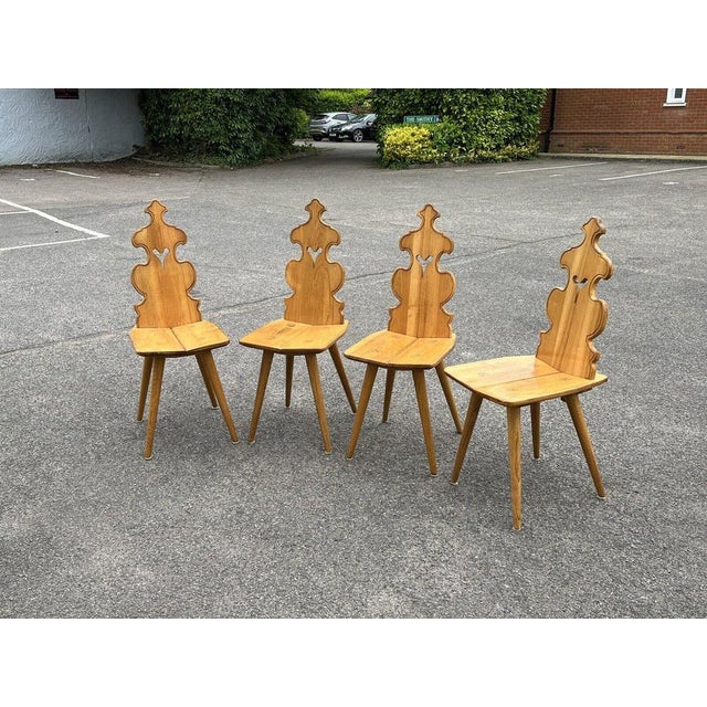 Mid Century Ash Chairs. Superb Quality & Great Shape. Strong and solid, has wear and signs of use. See pics 46 cms depth...