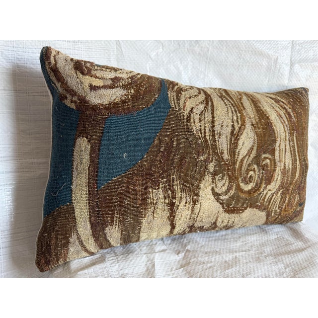 16th Century Antique Brussels Tapestry Pillow For Sale - Image 4 of 7