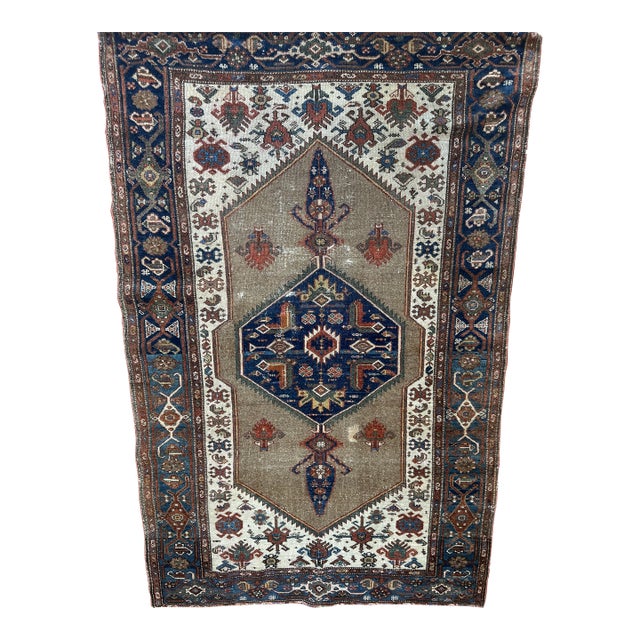 3ft 9in X 5ft 9in Hamadan Iranian Area Rug For Sale