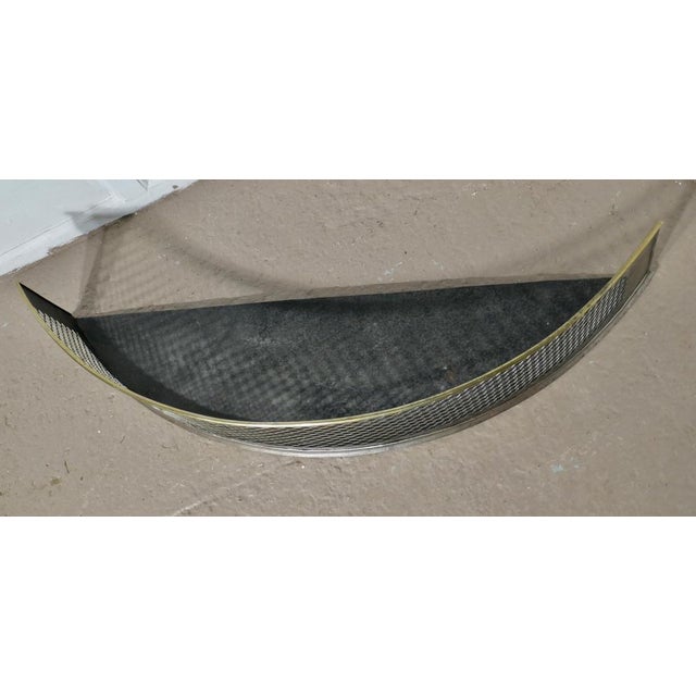 Victorian Demi-Lune Curved Brass and Iron Fender, 1890s For Sale - Image 5 of 6