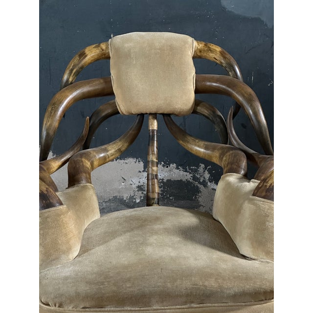 Rustic Exceptional 19th Century Horn Lounge Chair For Sale - Image 3 of 10