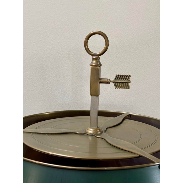 Visual Comfort Visual Comfort French Bouillotte Brass 4 Arm Candelabra Table Lamp Tole Shade For Sale - Image 4 of 7