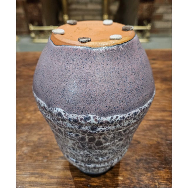 Gemstone Topferhof Romhild Purple and White Fat Lava Vase For Sale - Image 7 of 9