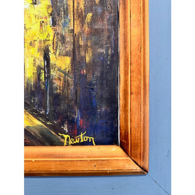 Original Framed Painting of European Village For Sale - Image 4 of 6