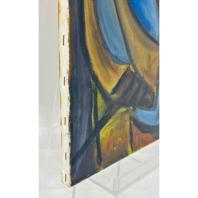 Romeo Tabuena Signed 1983 Abstract Figurative Oil on Canvas Filipino Art For Sale - Image 12 of 17