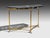 LaBarge, German Modern, Demilune Console Table, Brass, Glass, Germany, 1970s For Sale - Image 4 of 14