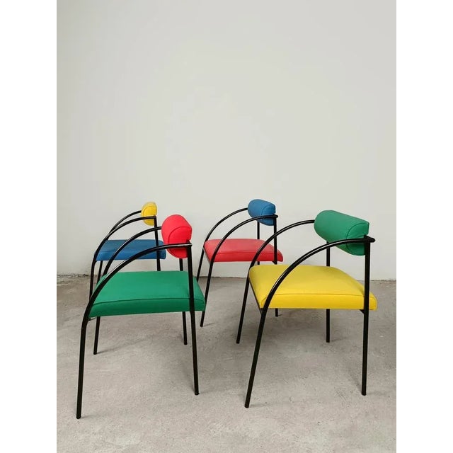 Rodney Kinsman Postmodern Vienna Chairs by Rodney Kinsman for Bieffeplast, 1980s, Set of 4 For Sale - Image 4 of 18