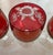 Glass Late 19th Century Bohemian Floral Etched Cranberry Iridescent Glass Goblets, Set of 6 For Sale - Image 7 of 12