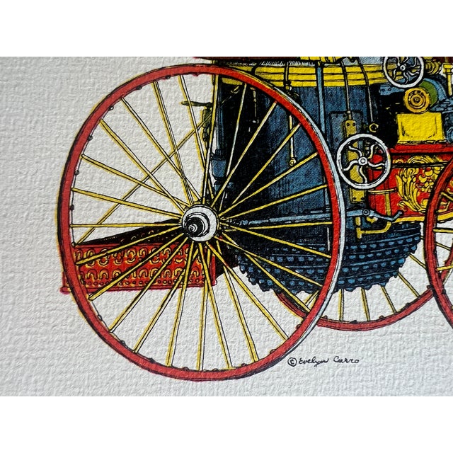 Late 20th Century Anthony Cavo "Cleveland's Silsby Steamer" Historical Fire Engine Print For Sale In Houston - Image 6 of 8