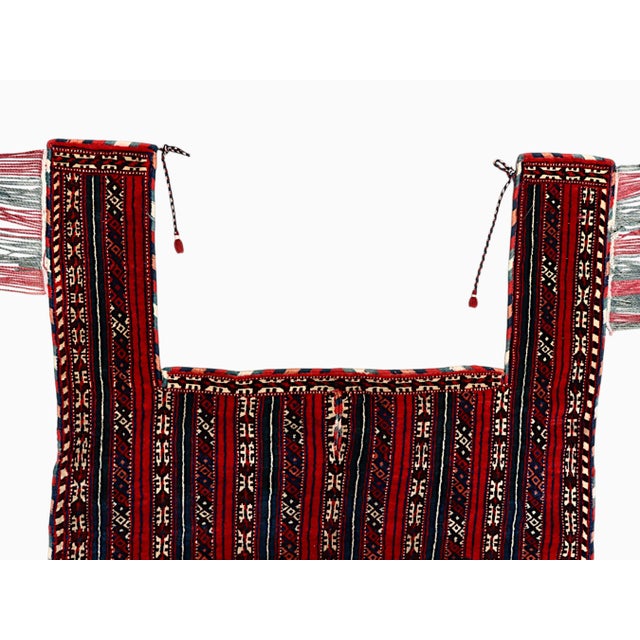 Vintage Turkmen Handwoven Horse Cover Blanket, 1920s For Sale - Image 11 of 18