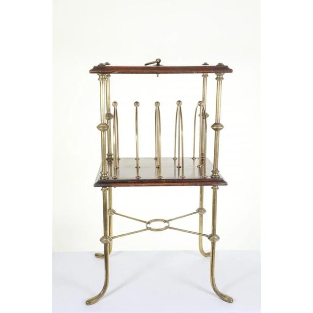 Hollywood Regency Regency Style Brass Letter Table, 1920s For Sale - Image 3 of 13