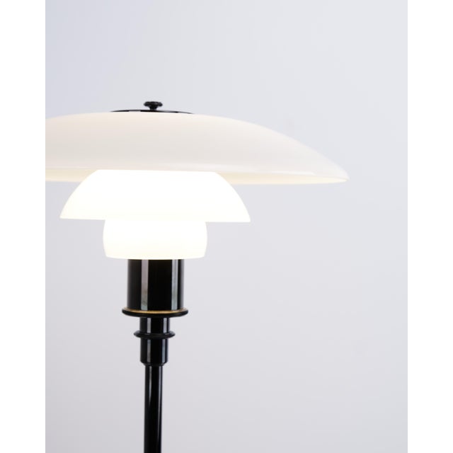 Model PH 3.5/2.5 Floor Lamp with Black Frame and Opal Glass by Poul Henningsen for Louis Poulsen For Sale - Image 6 of 9