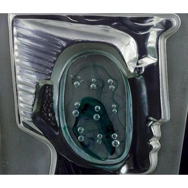 Female Face Sculpture in Murano Glass, Italy, 1980s For Sale - Image 4 of 8