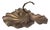 Art Nouveau Leaf-Shaped Bowl in Brass, France, 1900s For Sale