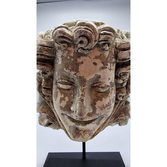 Baroque Mask with Womans Head, 1950s For Sale - Image 3 of 13