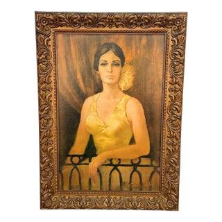 Vintage Spanish Revival "Carmen" Framed Print by Barbara Weber - 3x4 For Sale