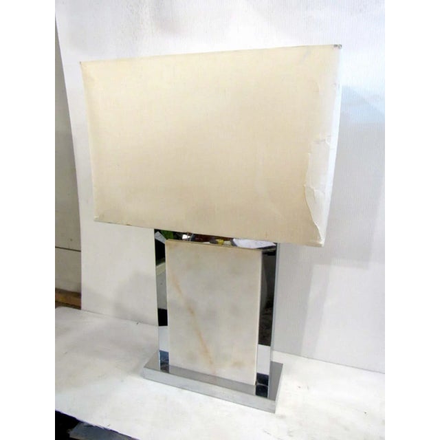 Mid-Century Modern Mid-Century Modern Table Lamp in Chrome and Marble For Sale - Image 3 of 12