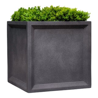 Extra Large Sandhurst Square Planter, Lead Lite For Sale