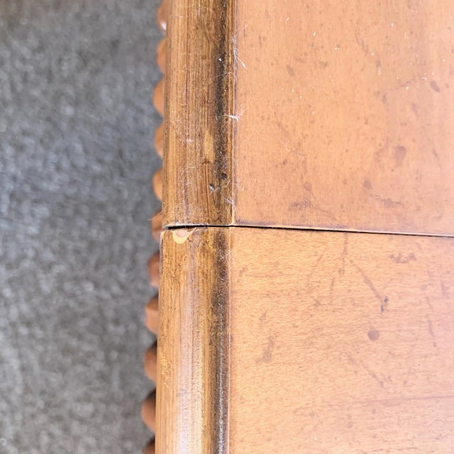 Mid Century Boho Faux Bamboo Extendable Smoked Glass Dining Table by American of Martinsville For Sale - Image 10 of 12