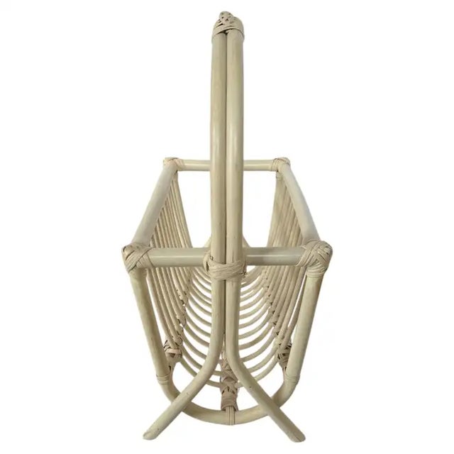 Franco Albini Mid Century Modern Sculptural Bamboo Magazine Rack Holder, Franco Albini Style For Sale - Image 4 of 10