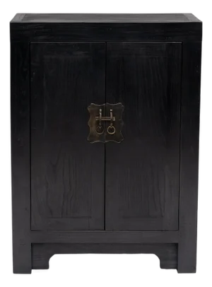 Early 20th Century Chinese Square Corner Locking Cabinet