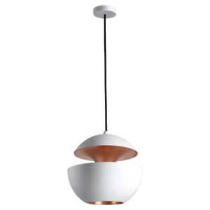 Here Comes the Sun Medium White and Copper Pendant Lamp by Bertrand Balas