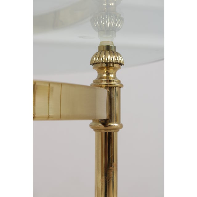 Pair of Brass & Glass Round End Tables For Sale - Image 12 of 14