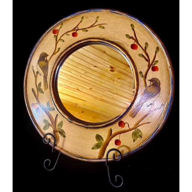Mid 20th Century Decorative Bird and Berry Wall Mirror For Sale - Image 11 of 12