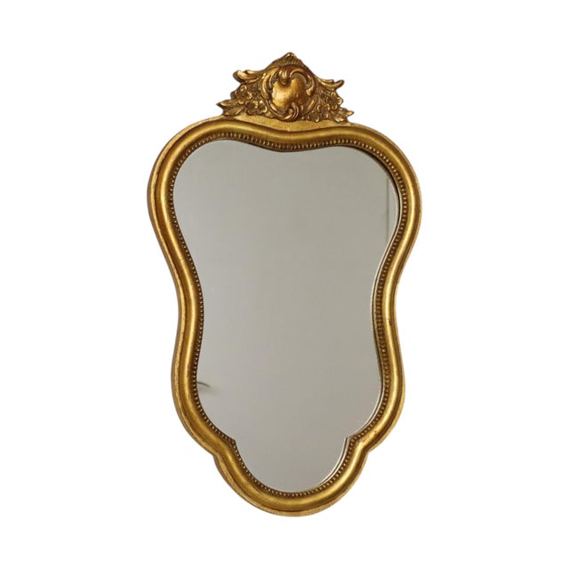 French Wall Mirror in Golden Wood For Sale - Image 12 of 15