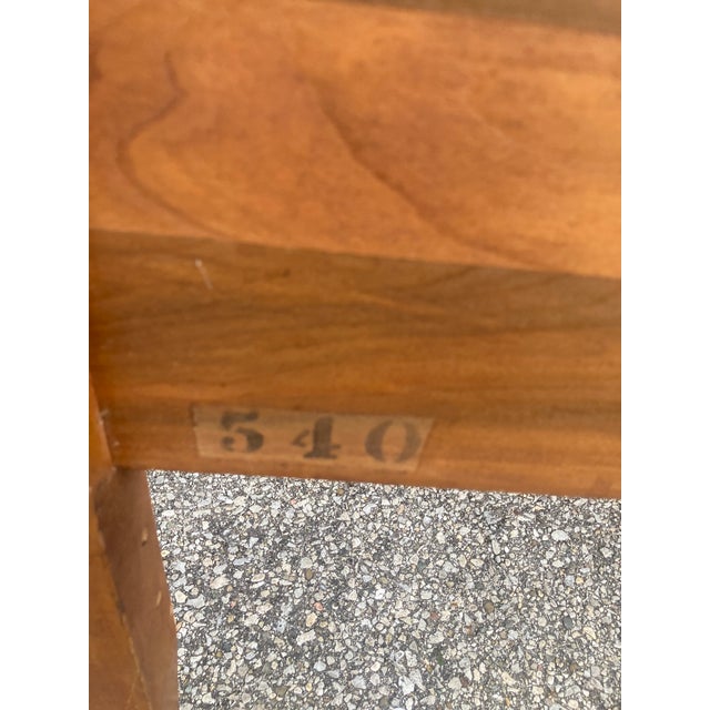 Antique Inlaid Wood Bed Full Size Frame For Sale - Image 10 of 10