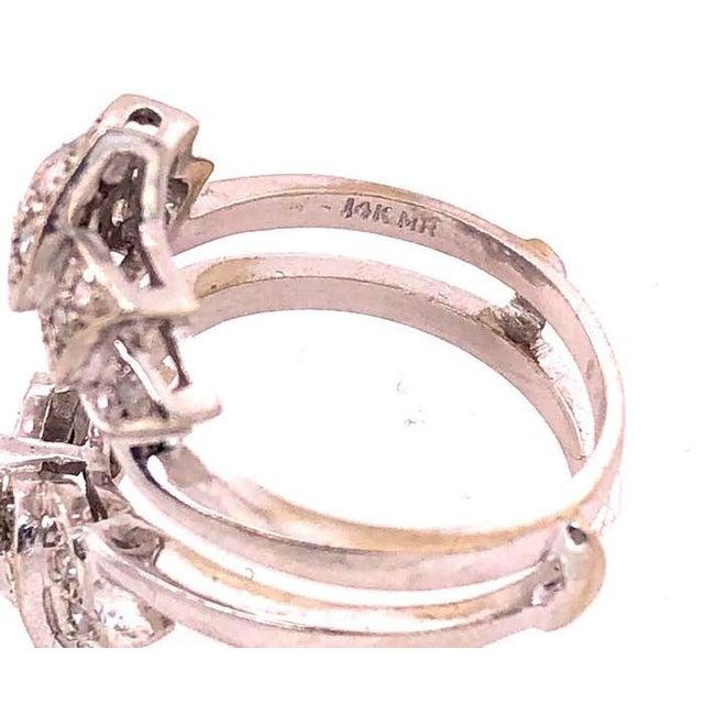 14 Karat White Gold Interlocking Engagement Ring Guard For Sale In New York - Image 6 of 10