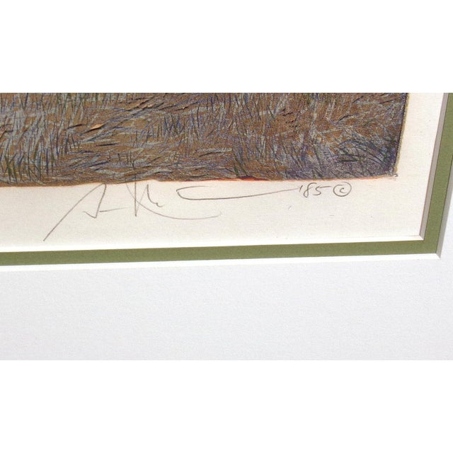 Gordon Mortensen "April in Tahoe" Signed & Numbered Fine Art Woodcut For Sale - Image 4 of 5