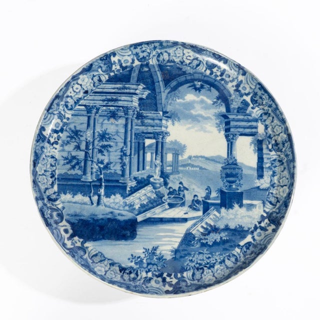 English Circa 1825 English Staffordshire "Ancient Rome" Pedestal Platter For Sale - Image 3 of 4