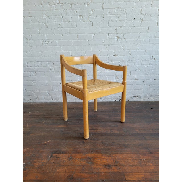 Mid-Century Modern 1970s Carimate Chairs Attributed to Vico Magistretti, Set of 4 For Sale - Image 3 of 11