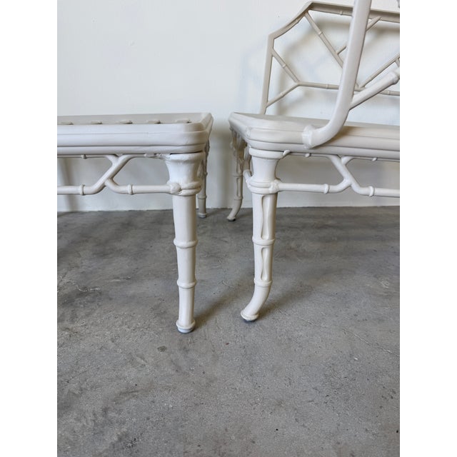 Brown Jordan Calcutta White Aluminum Outdoor Furniture - Set of 3 For Sale - Image 17 of 18