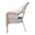 Blue Henry Link Vintage White Wicker Outdoor Settee With Blue Stripe Cushion For Sale - Image 8 of 8