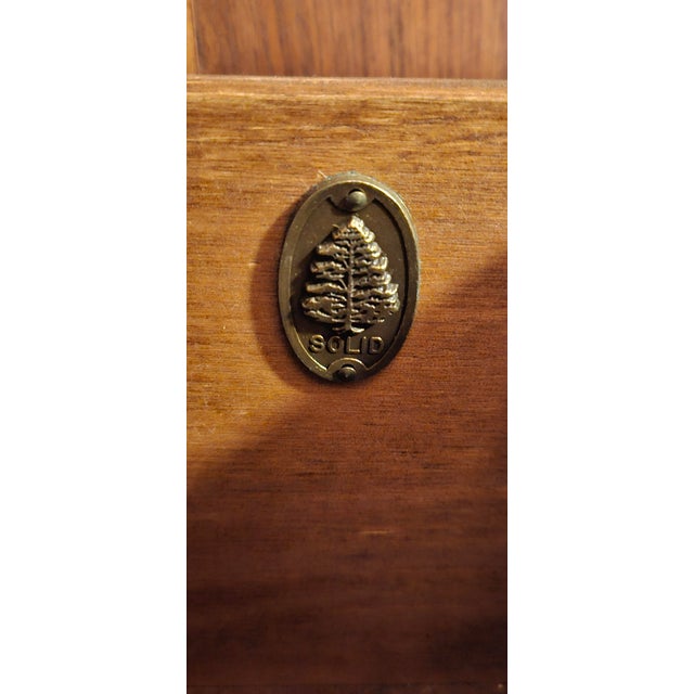 Brown 1980s Vintage Solid Wood Night Stand For Sale - Image 8 of 10