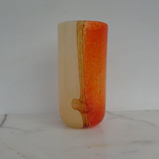 Orange Toni Zuccheri Style Glass Vase For Sale - Image 8 of 9