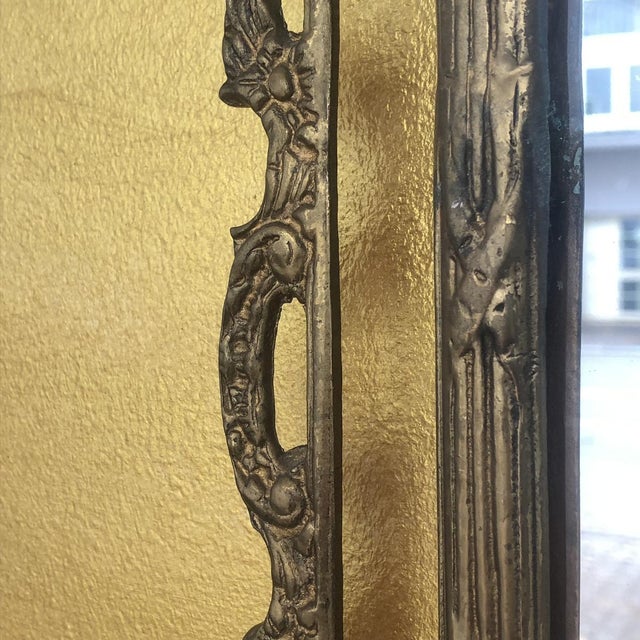 20th Century Baroque Mirror in Brass, Italy For Sale - Image 10 of 18