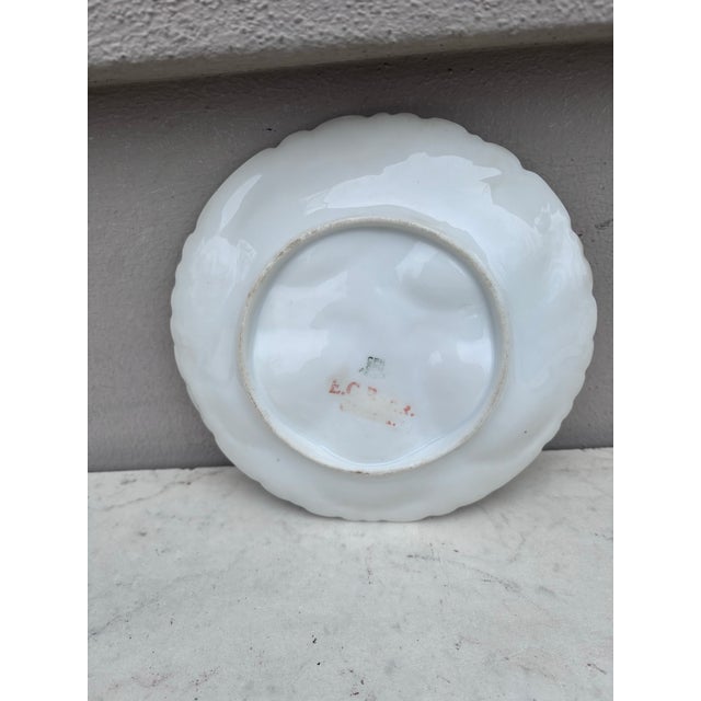 Limoges, France Small Porcelain Blue Flowers Oyster Plate Limoges, Circa 1900 For Sale - Image 4 of 4