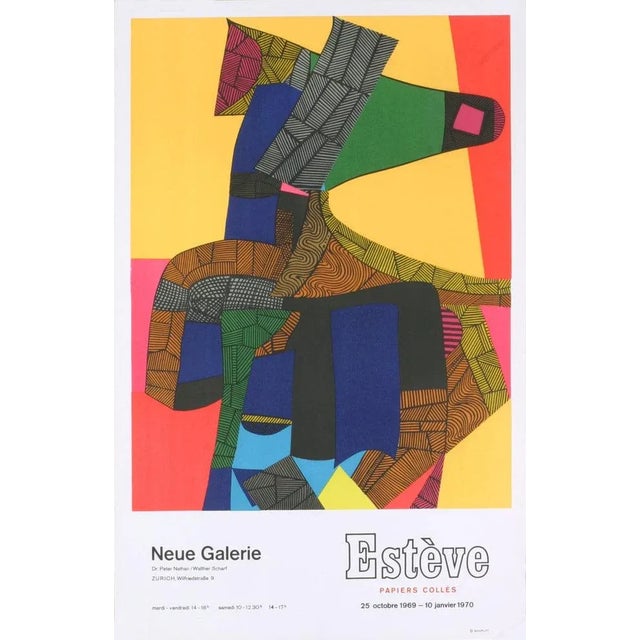1969 Maurice Esteve 'Papiers Colles' Lithograph For Sale